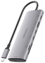 AISENS USB-C Dock 7 en 1 con HDMI 4K y puertos de 10 Gbps, Gris
