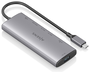 AISENS USB-C Dock 7 en 1 con HDMI 4K y puertos de 10 Gbps, Gris