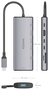 AISENS USB-C Dock 7 en 1 con HDMI 4K y puertos de 10 Gbps, Gris