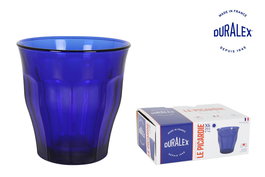 Duralex Saphir Conjunto de 6 Vasos de 25 cl (0,25 l) Línea Picardie - 9,8 cm de Alto, Vidrio Templado (12 Cajas)