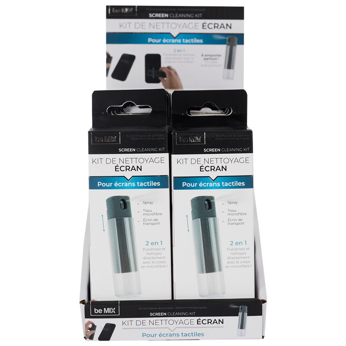 Be Mix Kit Limpieza Pantallas Táctiles para Móviles y Tablets, Portátil con Capuchón Protector