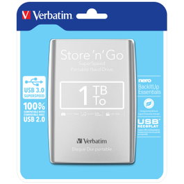 Verbatim Store n Go 1TB USB 3.0 Plata