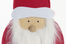 DKD Home Decor Figura Navidad Gnomo Gris Rojo MDF Fieltro 67.5 cm (4 Unidades)