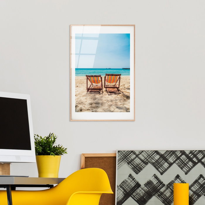 Wallity UV-1048 Cuadro Decorativo de Vidrio Templado, Pintura Moderna, 30 x 45 cm
