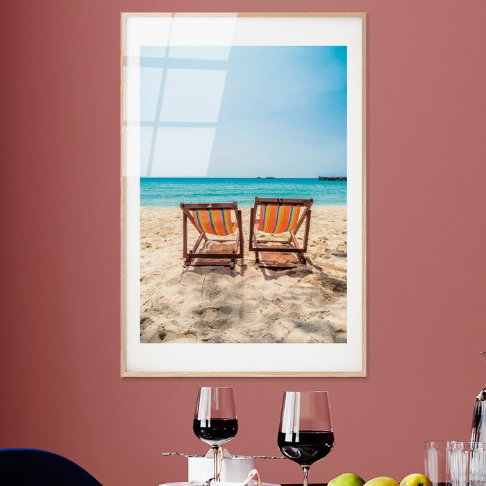 Wallity UV-1048 Cuadro Decorativo de Vidrio Templado, Pintura Moderna, 30 x 45 cm