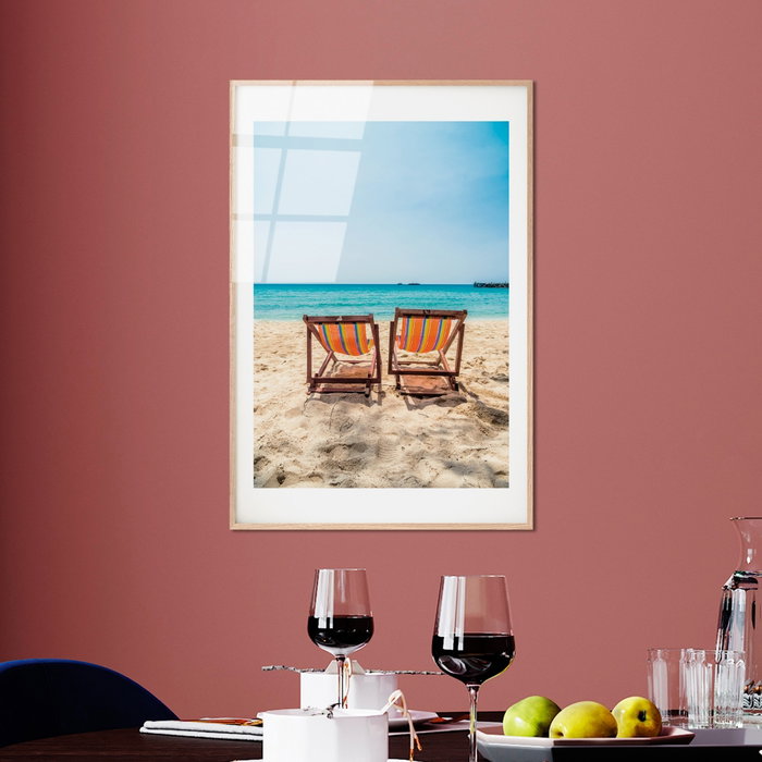 Wallity UV-1048 Cuadro Decorativo de Vidrio Templado, Pintura Moderna, 30 x 45 cm