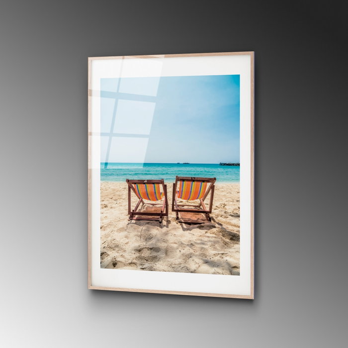 Wallity UV-1048 Cuadro Decorativo de Vidrio Templado, Pintura Moderna, 30 x 45 cm