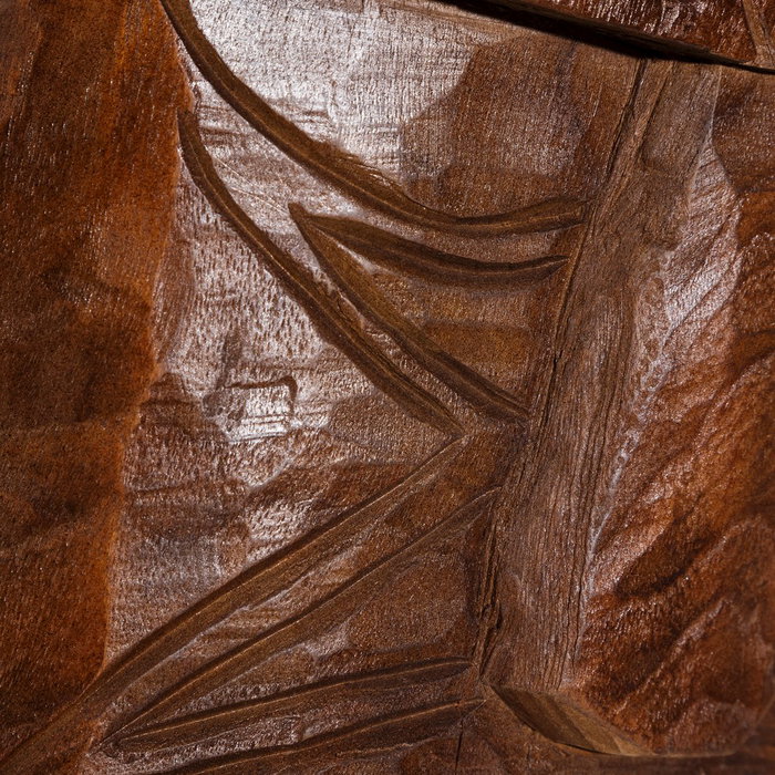 Figura Marrón Madera Decoración 38 X 14 X 68 cm