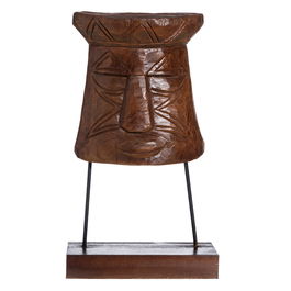 Figura Marrón Madera Decoración 38 X 14 X 68 cm