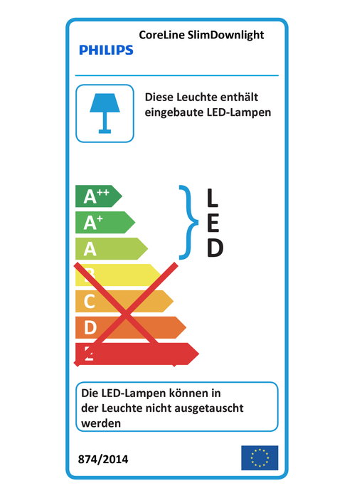 Philips CoreLine SlimDownlight LED 2100 lm Blanco Philips CoreLine SlimDownlight LED 2100 lm Blanco