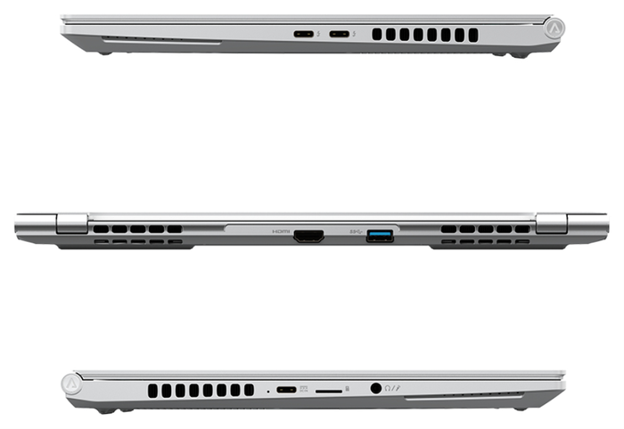 GIGABYTE AERO 9MF-E2SESB4SH Portátil Gaming 14" OLED 2.8K 90Hz, Intel Core i5-12500H, NVIDIA GeForce RTX 4050 6GB, 16GB RAM LPDDR5, 1TB SSD NVMe, Windows 11 Home, Plata, 1.49 Kg