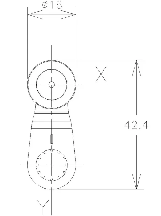 TELEMECANIQUE SENSORS Cabezal de accionamiento con palanca R 34,4mm y roldana de metal Ø16mm