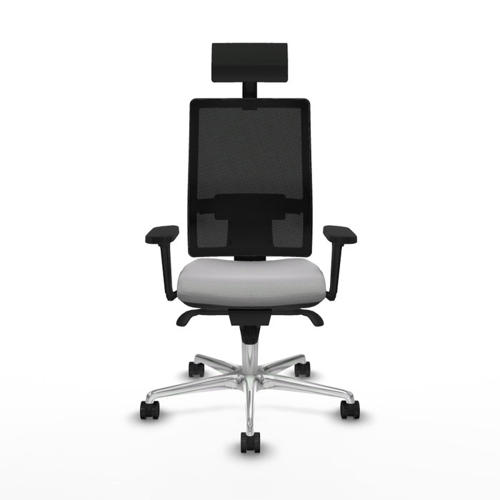 PIQUERAS Y CRESPO Silla de oficina Horna con mecanismo Sincro, Gris claro y Negro PIQUERAS Y CRESPO Silla de oficina Horna con mecanismo Sincro, Gris claro y Negro