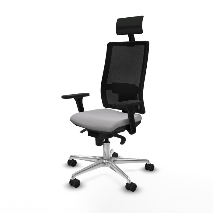 PIQUERAS Y CRESPO Silla de oficina Horna con mecanismo Sincro, Gris claro y Negro PIQUERAS Y CRESPO Silla de oficina Horna con mecanismo Sincro, Gris claro y Negro