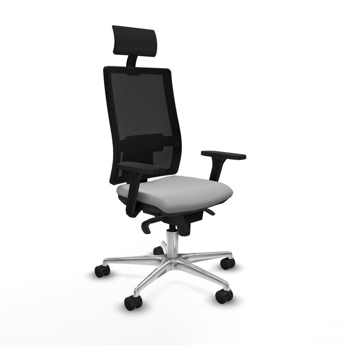 PIQUERAS Y CRESPO Silla de oficina Horna con mecanismo Sincro, Gris claro y Negro PIQUERAS Y CRESPO Silla de oficina Horna con mecanismo Sincro, Gris claro y Negro