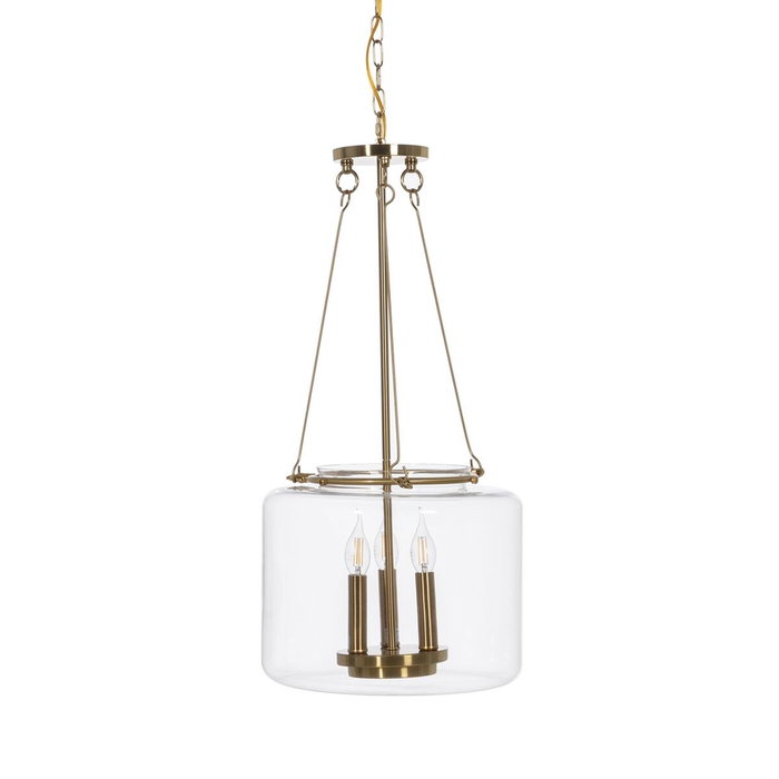 Ixia Lámpara de Techo Oro Metal y Cristal 35 x 35 x 72 cm Ixia Lámpara de Techo Oro Metal y Cristal 35 x 35 x 72 cm
