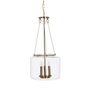 Ixia Lámpara de Techo Oro Metal y Cristal 35 x 35 x 72 cm