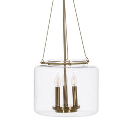 Ixia Lámpara de Techo Oro Metal y Cristal 35 x 35 x 72 cm