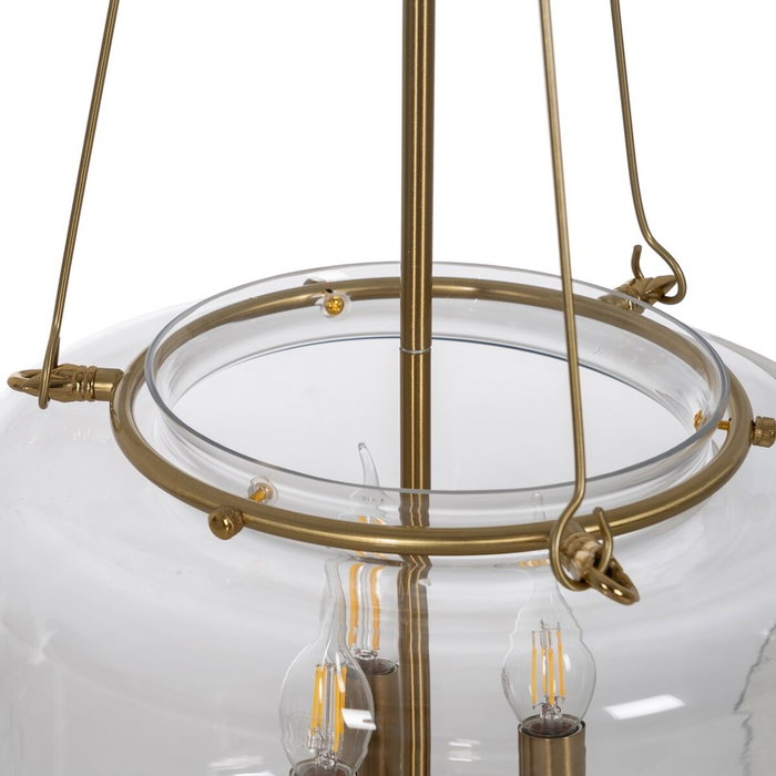 Ixia Lámpara de Techo Oro Metal y Cristal 35 x 35 x 72 cm Ixia Lámpara de Techo Oro Metal y Cristal 35 x 35 x 72 cm
