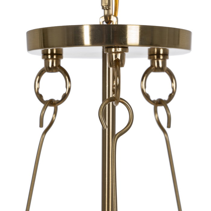 Lámpara Techo Oro Metal / Cristal 35 X 35 X 72 cm