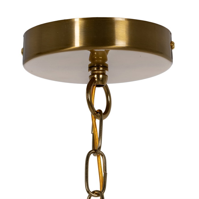 Lámpara Techo Oro Metal / Cristal 35 X 35 X 72 cm