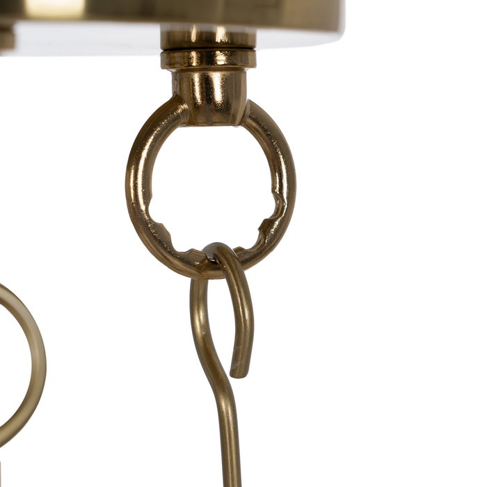 Lámpara Techo Oro Metal / Cristal 35 X 35 X 72 cm