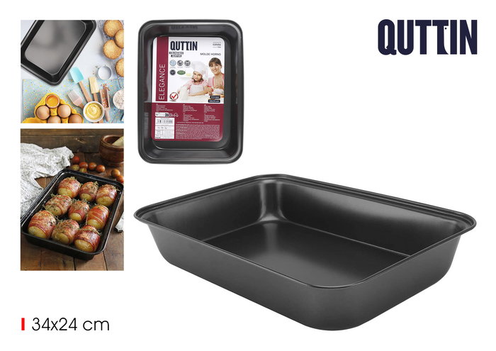 Quttin Bandeja Rectangular 34 x 24 cm, 0.5 mm Grosor (12 Unidades) Quttin Bandeja Rectangular 34 x 24 cm, 0.5 mm Grosor (12 Unidades)