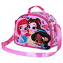 Karactermania Bolsa Portamerienda 3D Princesas Disney Flowers 25,5 x10 x20 cm Infantil con Cremallera y Forro Isotérmico
