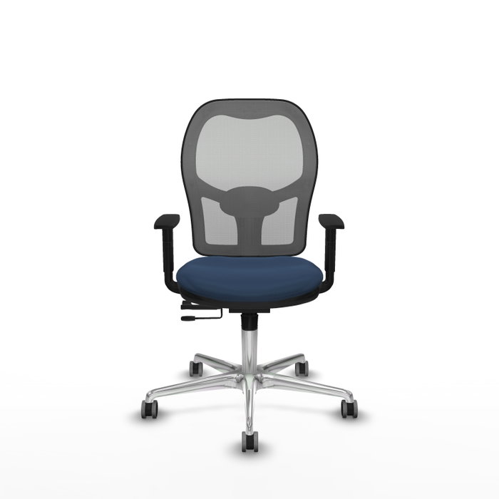PIQUERAS Y CRESPO Silla de oficina Jorquera con mecanismo Sincro/Traslack Azul marino y Gris PIQUERAS Y CRESPO Silla de oficina Jorquera con mecanismo Sincro/Traslack Azul marino y Gris