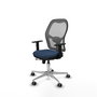PIQUERAS Y CRESPO Silla de oficina Jorquera con mecanismo Sincro/Traslack Azul marino y Gris