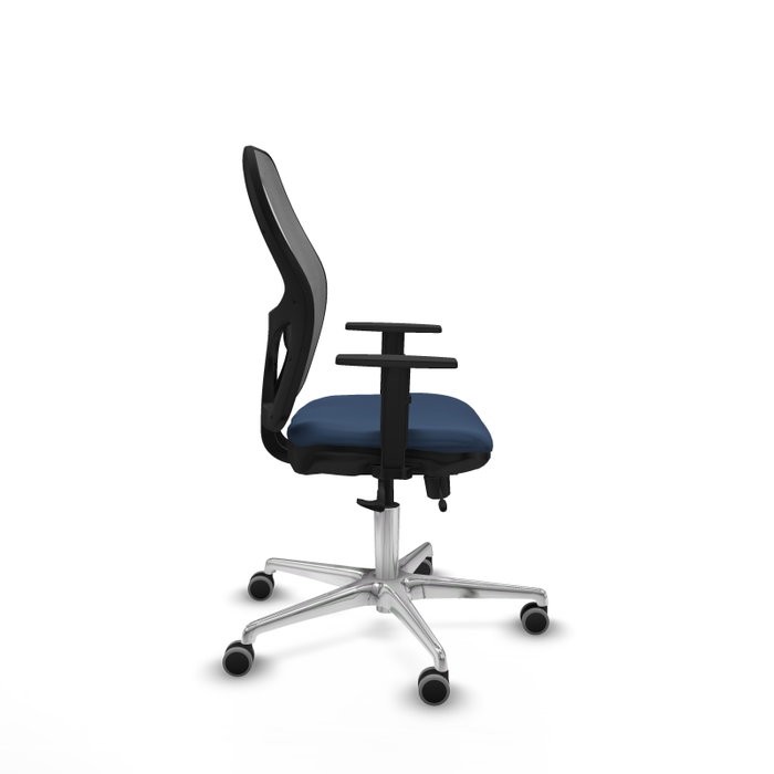 PIQUERAS Y CRESPO Silla de oficina Jorquera con mecanismo Sincro/Traslack Azul marino y Gris PIQUERAS Y CRESPO Silla de oficina Jorquera con mecanismo Sincro/Traslack Azul marino y Gris