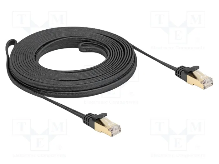 DeLOCK Cable de red plano Cat.6A U/FTP 7,5 m negro DeLOCK Cable de red plano Cat.6A U/FTP 7,5 m negro