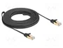 DeLOCK Cable de red plano Cat.6A U/FTP 7,5 m negro