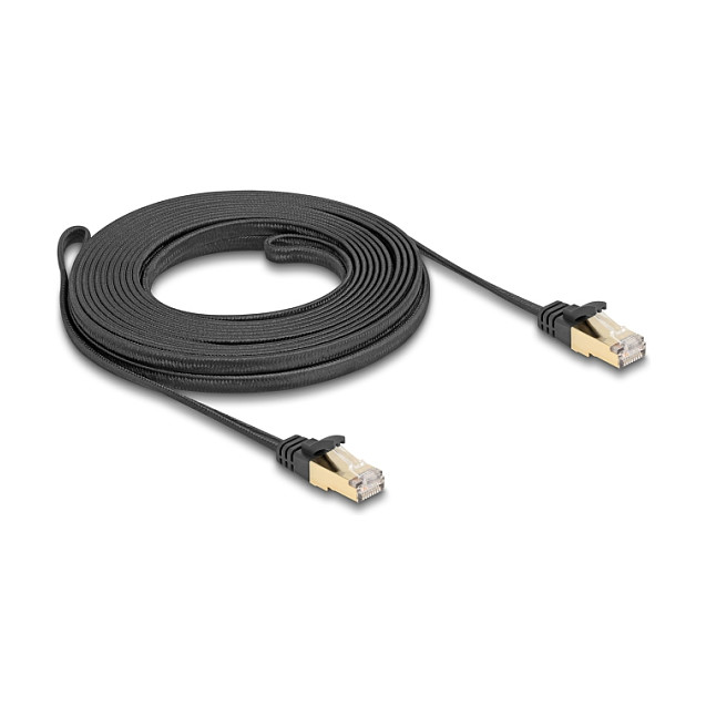 DeLOCK Cable de red plano Cat.6A U/FTP 7,5 m negro DeLOCK Cable de red plano Cat.6A U/FTP 7,5 m negro