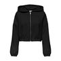 Chaqueta Only Onlscarlett Ls Elastic Zip Hood Swt Noos Negro