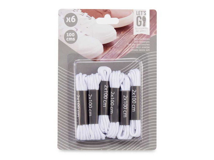 ARTE REGAL 6 Cordones Blancos 100cm (Pack de 48)