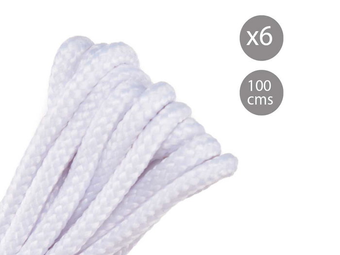 ARTE REGAL 6 Cordones Blancos 100cm (Pack de 48)