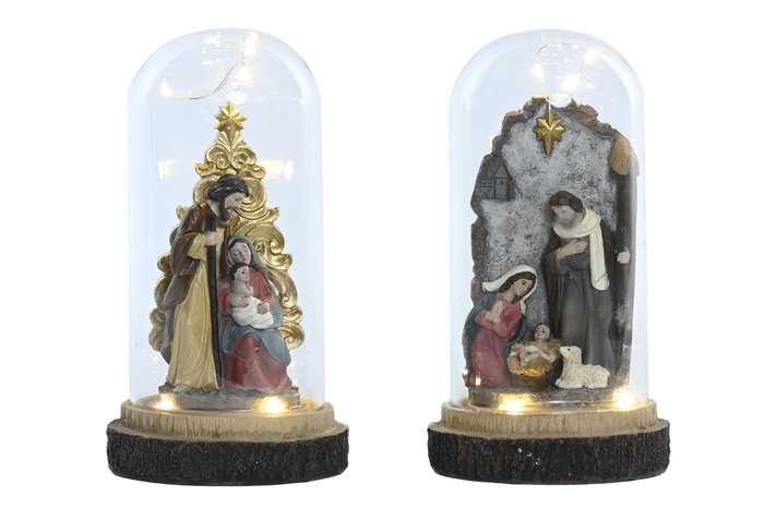 DKD Home Decor Nacimiento LED Cristal 10x10x21 Multicolor Surtido 2 Unidades DKD Home Decor Nacimiento LED Cristal 10x10x21 Multicolor Surtido 2 Unidades