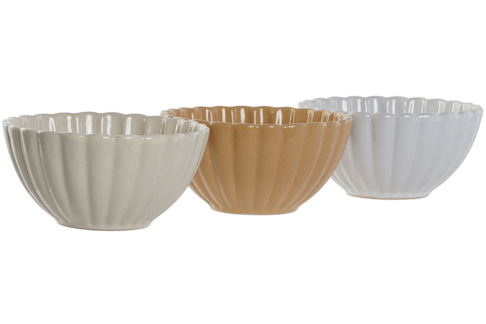 DKD Home Decor Cuencos de Gres Jaspeados Surtidos VINTAGE 24