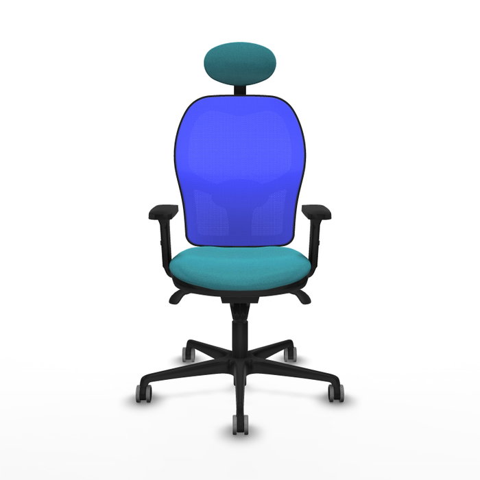 PIQUERAS Y CRESPO Silla de oficina Jorquera con mecanismo Sincro, Tela Turquesa y Malla Azul PIQUERAS Y CRESPO Silla de oficina Jorquera con mecanismo Sincro, Tela Turquesa y Malla Azul