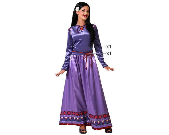 Disfraz Princesa de Cuento Morado Vestido Largo Mujer Adulto XS-S Disfraz Princesa de Cuento Morado Vestido Largo Mujer Adulto XS-S