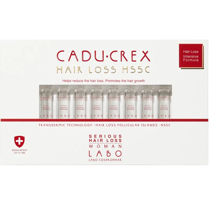 Labo Cosprophar Suisse Cadu-Crex Severe Stage Anticaída Sérum de Tratamiento en Ampollas, 40 unidades de 3.5 ml