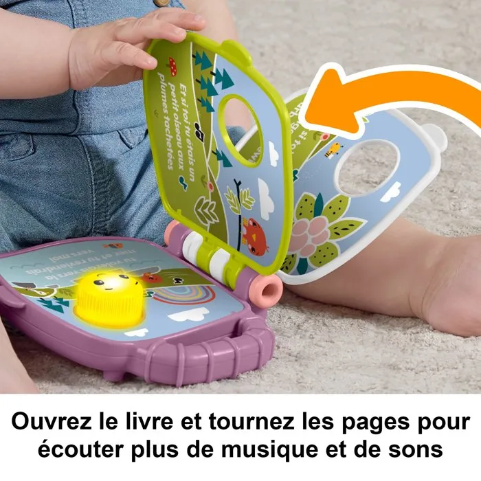 Fisher Price Libro de Rimas Infantiles Del Mono Púrpura MATJFN05