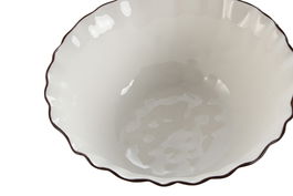 DKD Home Decor Louvre loving 24 Ensaladera Cottage Blanco Marron Porcelana 20 x 20 x 8 cm (2 Unidades)