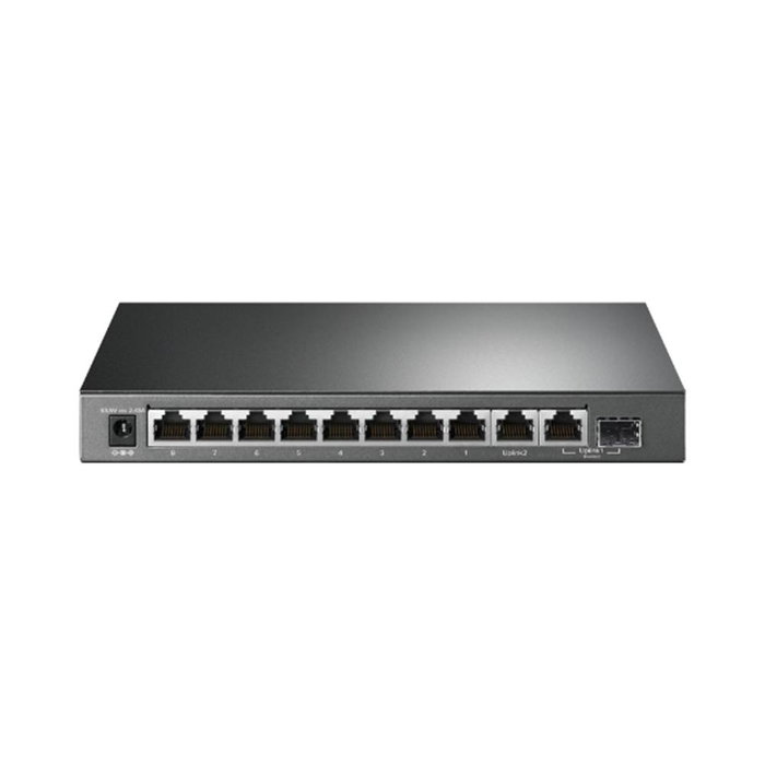 TP-Link Switch de Red 10 Puertos Gigabit TL-SG1210MP con 8 Puertos PoE+, Montaje en Rack, Gestión Inteligente, Negro