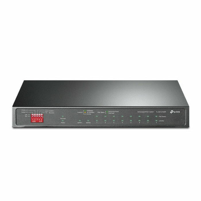 TP-Link Switch de Red 10 Puertos Gigabit TL-SG1210MP con 8 Puertos PoE+, Montaje en Rack, Gestión Inteligente, Negro