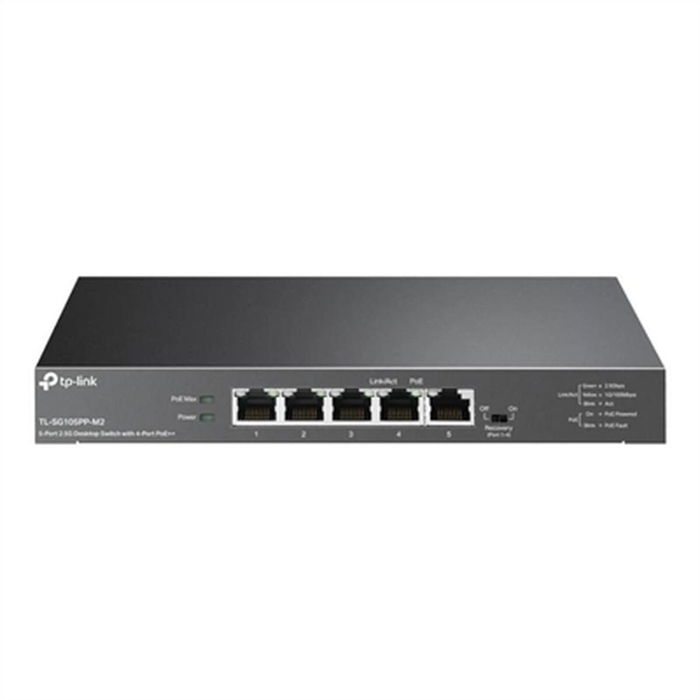 TP-Link Switch de Red 10 Puertos Gigabit TL-SG1210MP con 8 Puertos PoE+, Montaje en Rack, Gestión Inteligente, Negro