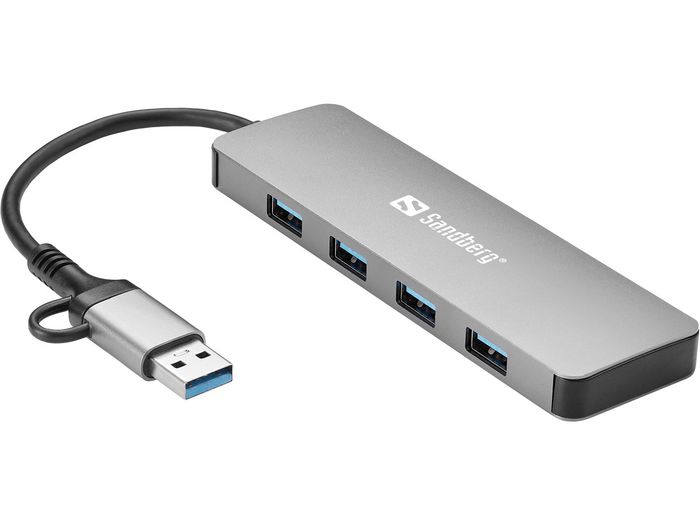 SANDBERG USB-C/A a 4xUSB 3.0 Hub