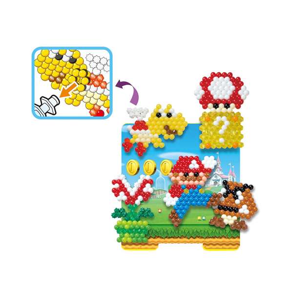 Aquabeads Cubo De Creatividad Super Mario 31774 con +2500 Abalorios y 30 Colores, +4 Años
