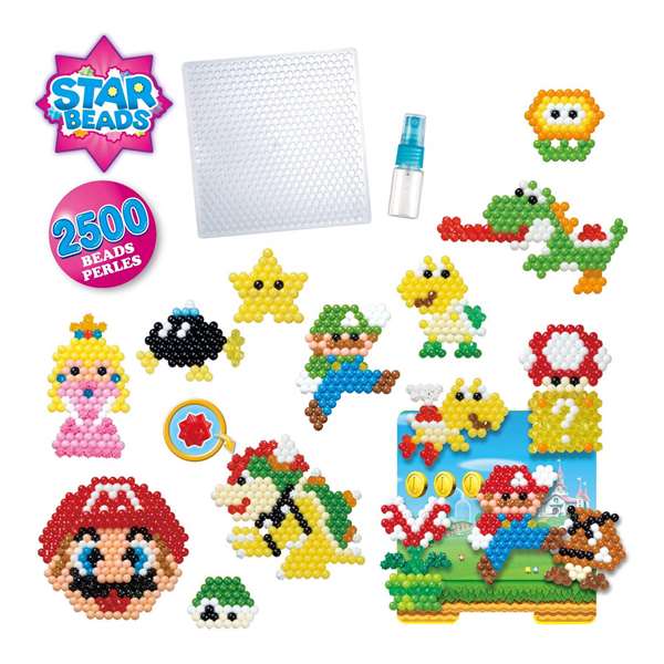 Aquabeads Cubo De Creatividad Super Mario 31774 con +2500 Abalorios y 30 Colores, +4 Años